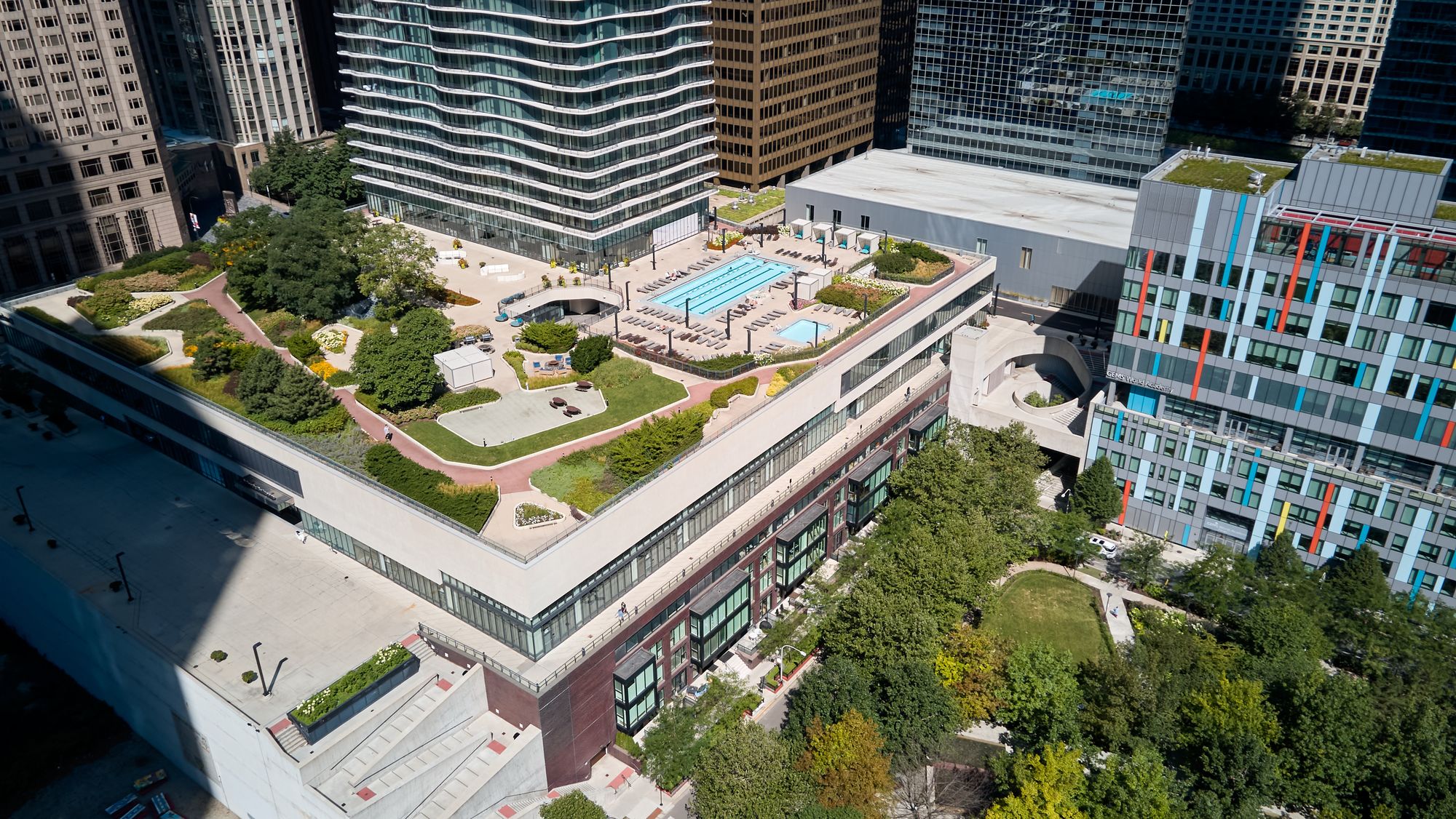 Rooftop aerial, Chicago