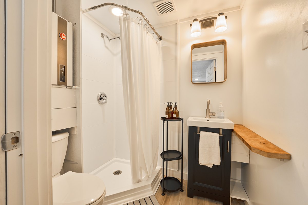 Bathroom and walk-in shower