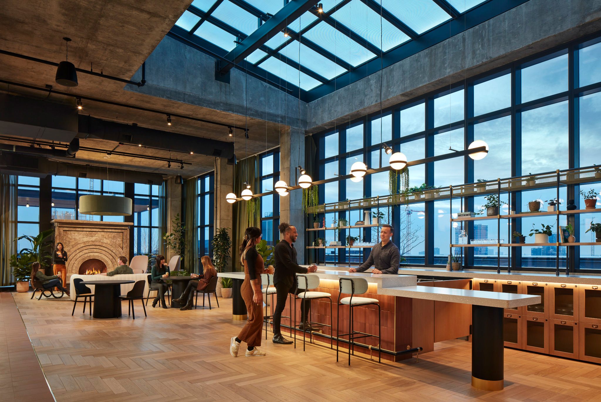 Office building atrium common space
